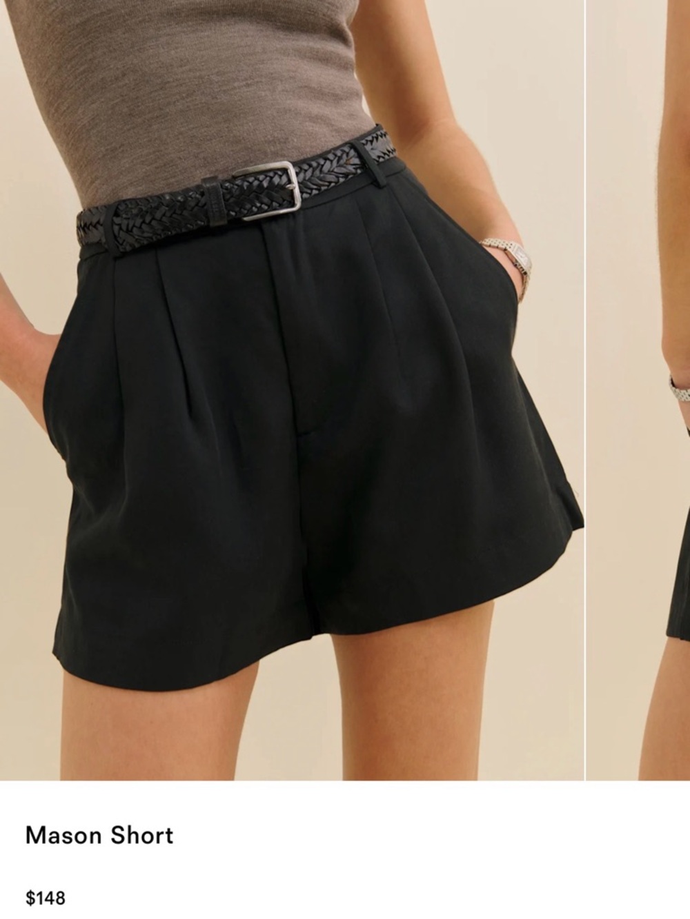 Reformation mason short